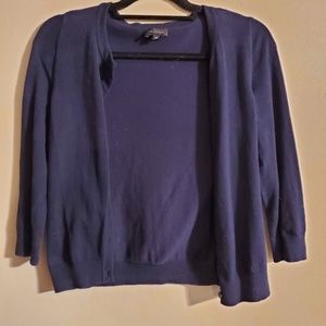 The Limited Navy Blue Cropped Cardigan (XS)